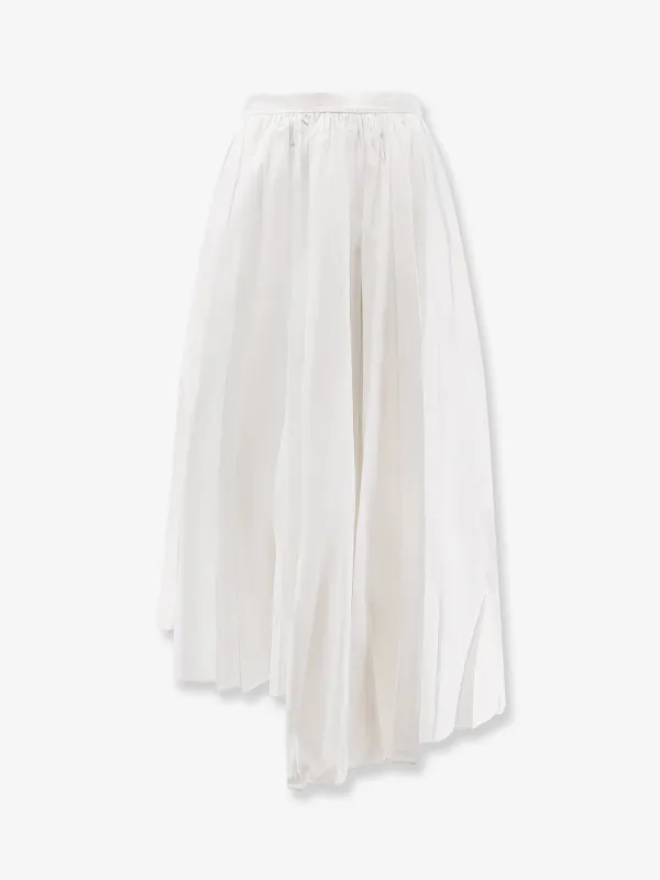 Skirt Asymmetrical White Cotton made by Self-Portrait