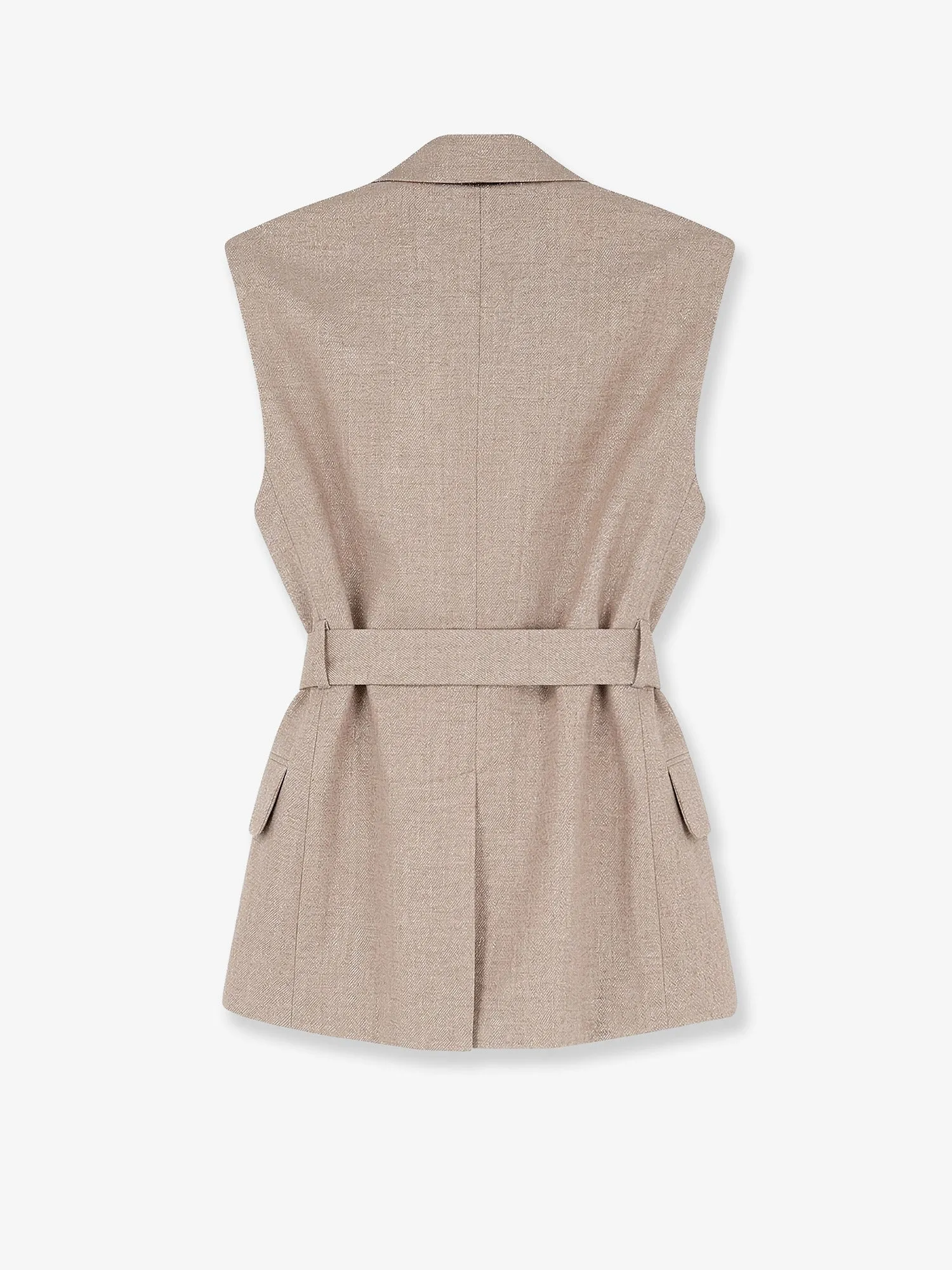 Sleeveless Linen Blazer Beige sold by Lord & Taylor product image thumbnail 2