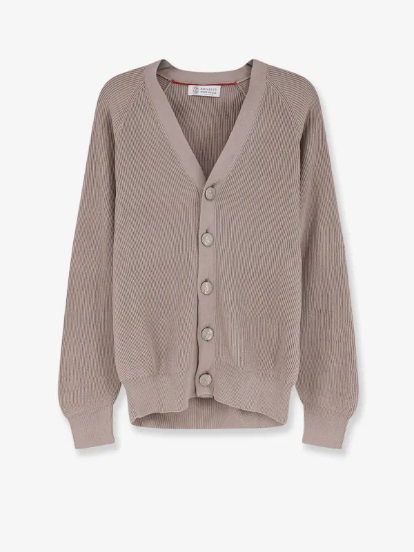 Cardigan, Cotton Grey made by Brunello Cucinelli