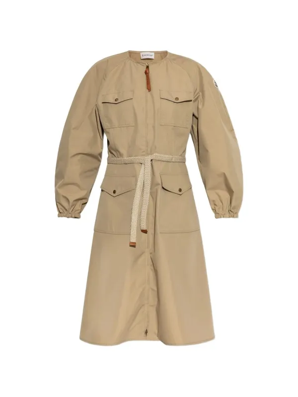 BEIGE COTTON MINI DRESS made by Moncler