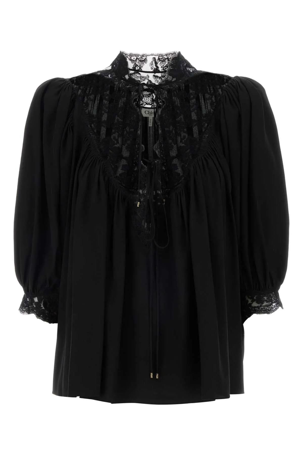 BLACK SILK BLOUSE sold by Lord & Taylor