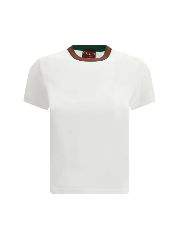 Cotton Jersey T-shirt White/Mix made by Gucci