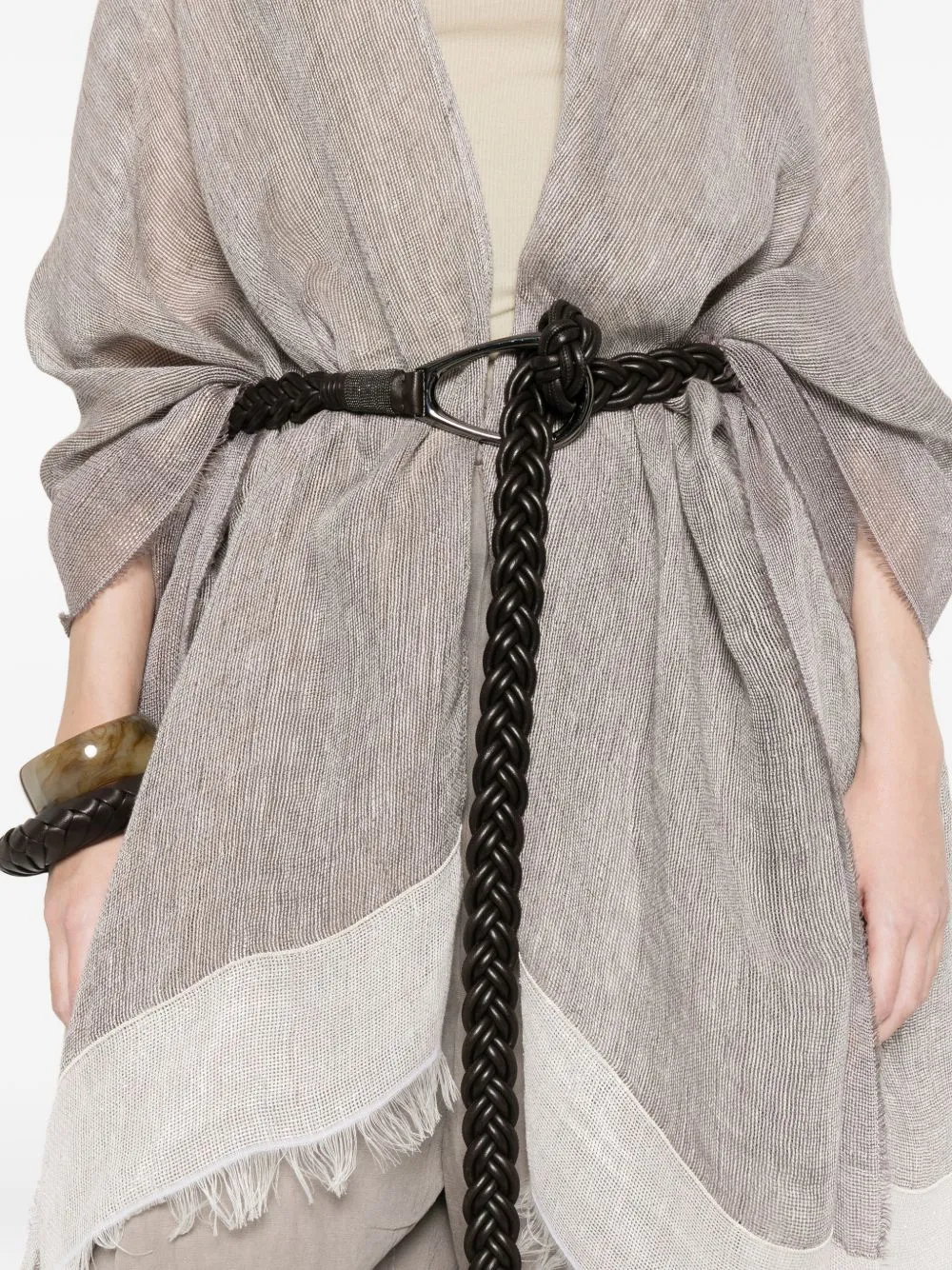 FRINGED LINEN FABRIC CLOAK sold by Lord & Taylor product image thumbnail 5