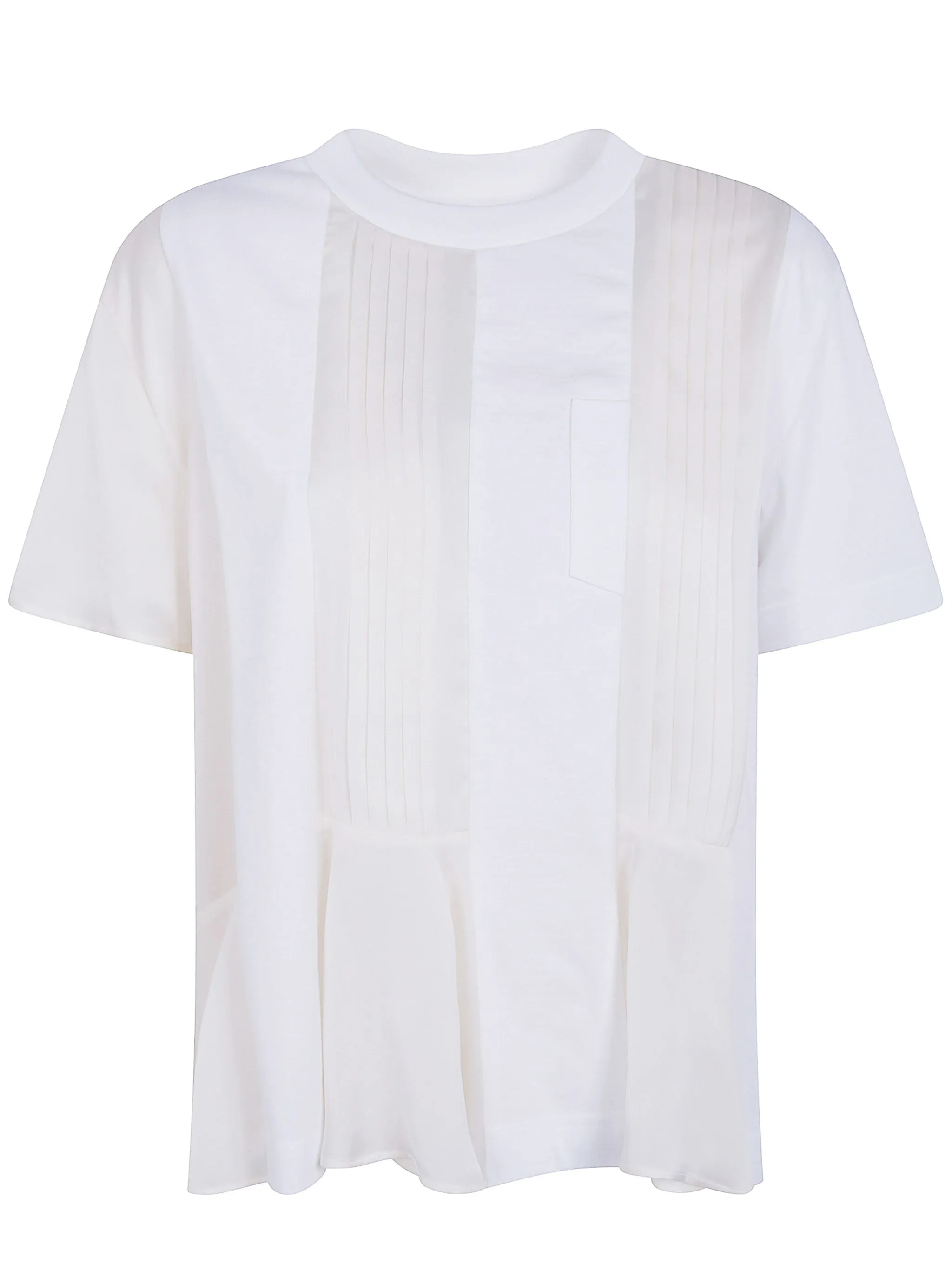 SATIN X COTTON JERSEY T-SHIRT sold by Lord & Taylor