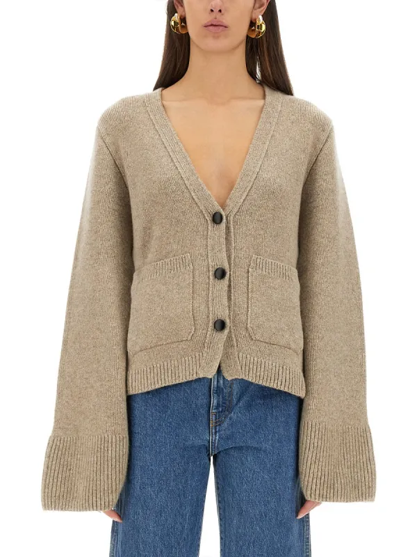 Beige Cashmere Cardigan made by KHAITE