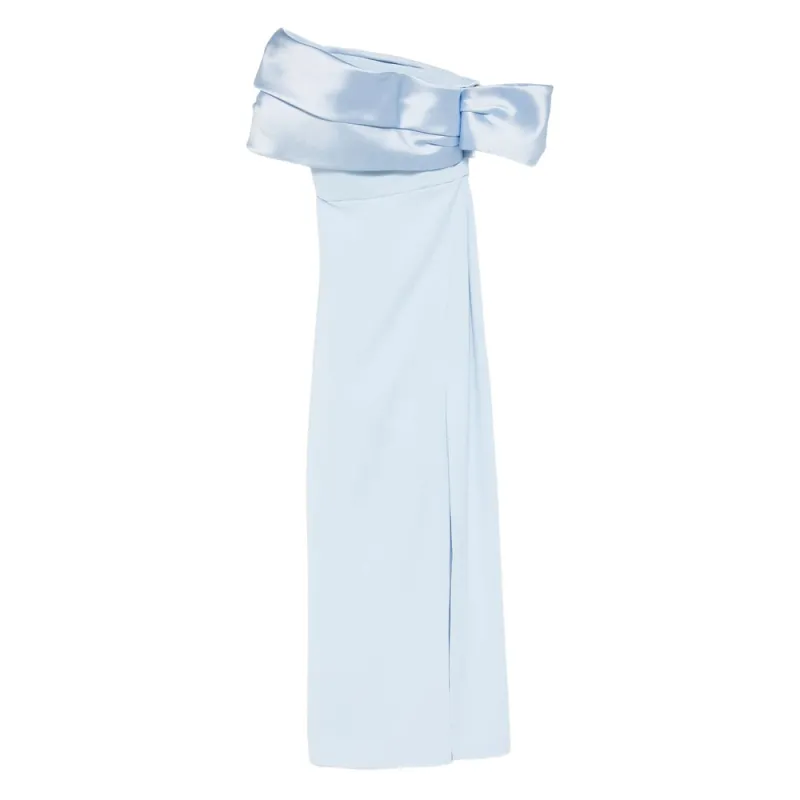 Light Blue Off-Shoulder Dress made by Solace London