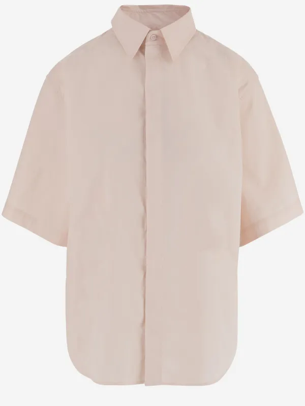 Cotton Blend Shirt Light Pink made by SA SU PHI