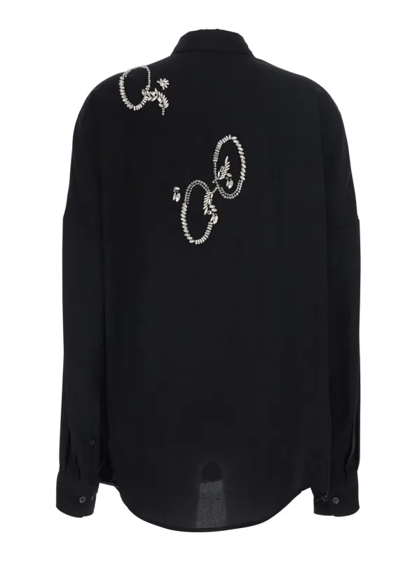 Blouse CASIA EMB Black Viscose made by Dries Van Noten