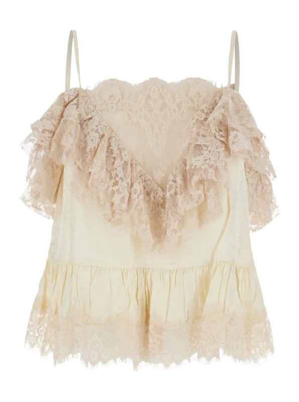 Camisole Top Ethel White Viscose made by Sea