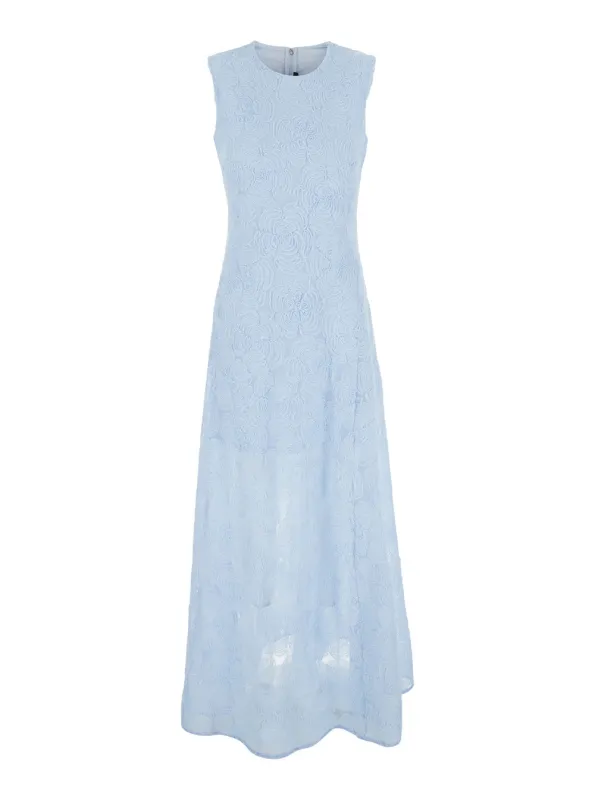 Mesh Maxi Dress Light Blue made by ROTATE Birger Christensen