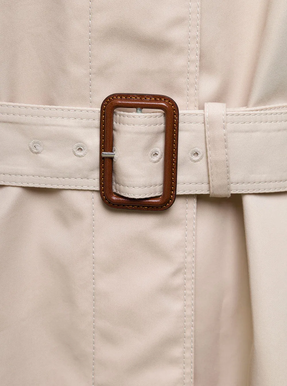 Beige Single-Breasted Trench Coat with Belt sold by Lord & Taylor product image thumbnail 3