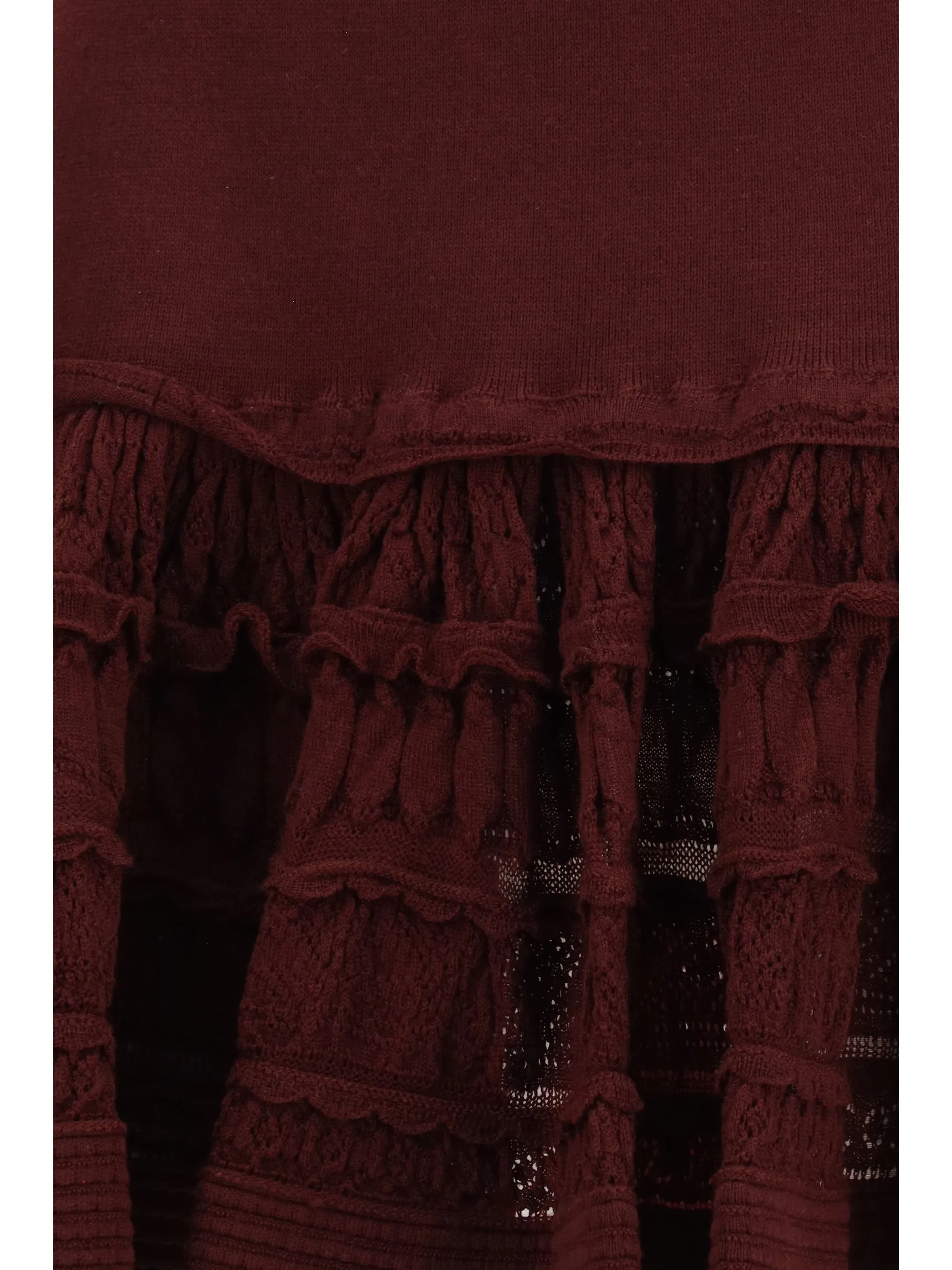 Mini Skirt Crinoline Ruffle Burgundy sold by Lord & Taylor product image thumbnail 2