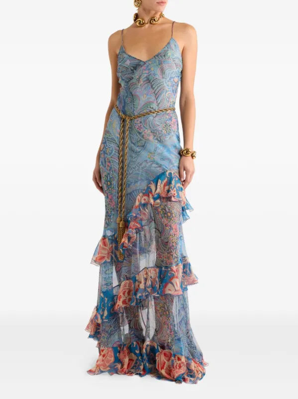 PRINTED SILK LONG DRESS made by Etro