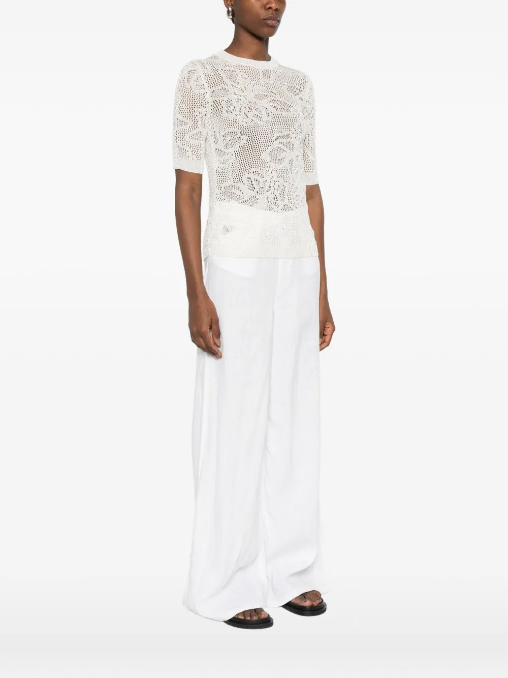 OPENWORK CREWNECK T-SHIRT sold by Lord & Taylor product image thumbnail 4
