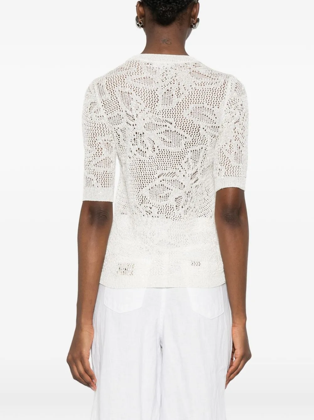 OPENWORK CREWNECK T-SHIRT sold by Lord & Taylor product image thumbnail 5