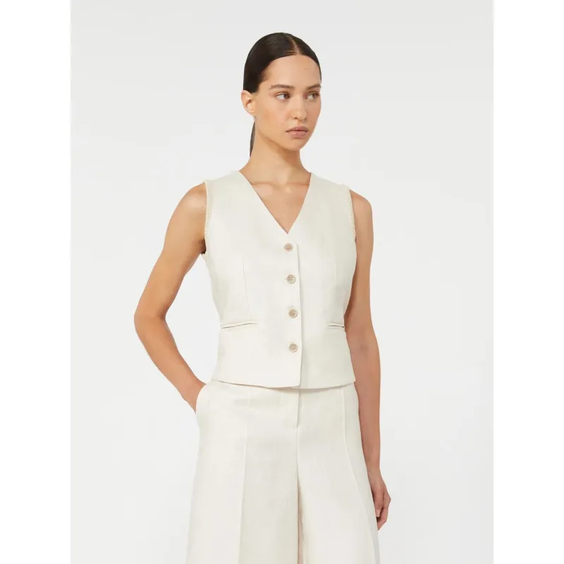 MXMCALIBRI WAISTCOAT BEIGE made by MaxMara