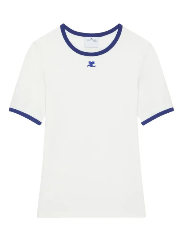 WHITE COTTON T-SHIRT made by Courreges