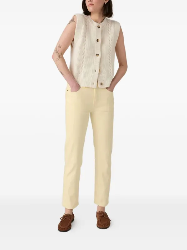 BEIGE COTTON POLYESTER ELASTANE JEANS made by Levi's