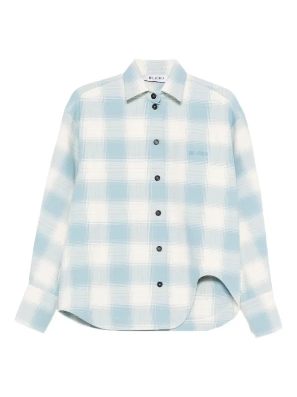 WHITE LIGHT BLUE COTTON WOOL POLYAMIDE SHIRT made by The Attico