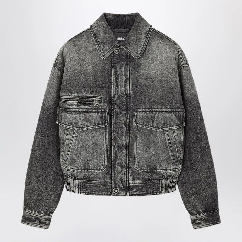 GREY COTTON JACKET made by Versace