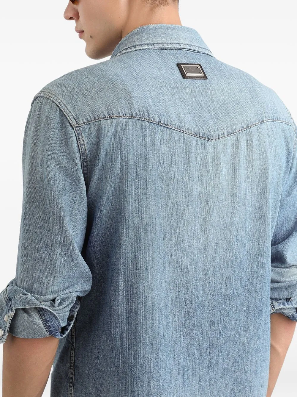 DENIM COTTON SHIRT sold by Lord & Taylor product image thumbnail 3