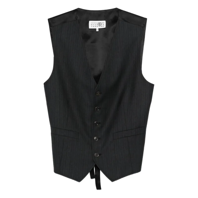 Sweater with Dark Grey Pinstripes made by Maison Margiela