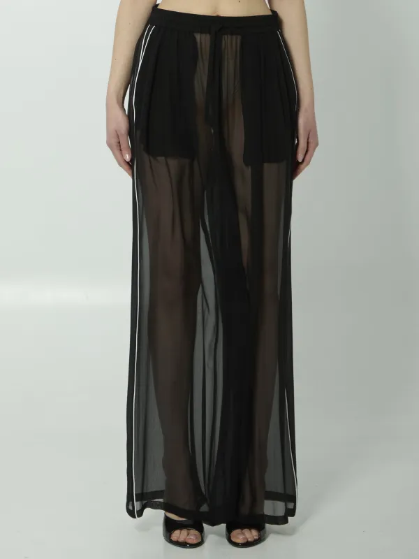 SILK CHIFFON TROUSERS made by Dolce & Gabanna