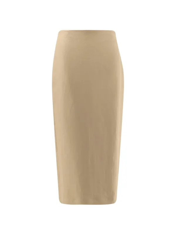 BEIGE LINEN VERANDA SKIRT made by MaxMara