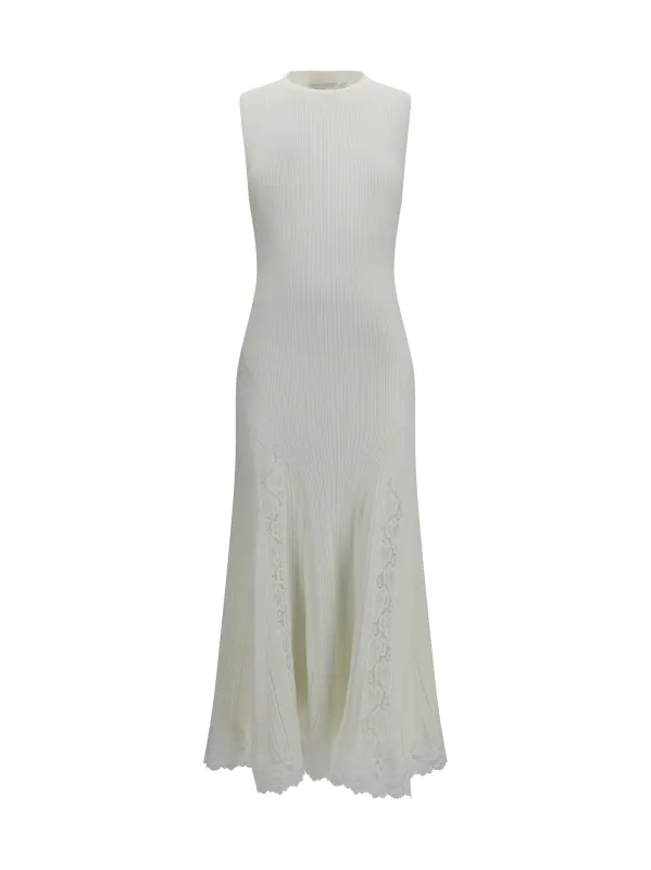 Knit Midi Dress White made by Self-Portrait