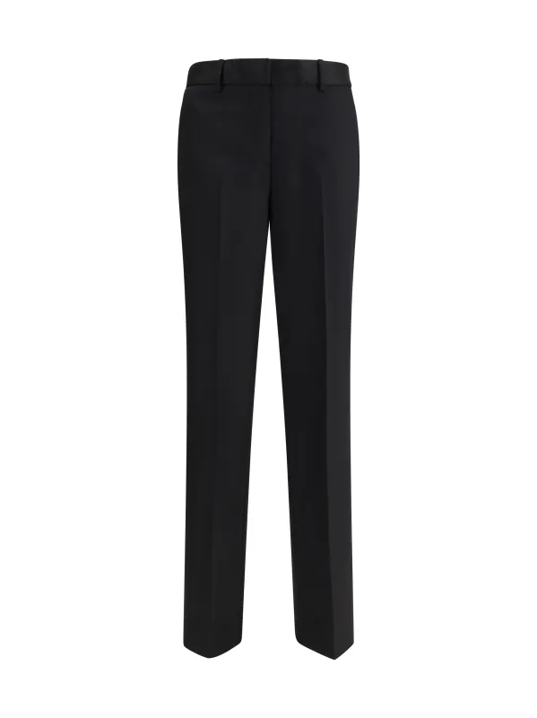 Straight Tailored Pants Black made by Lardini