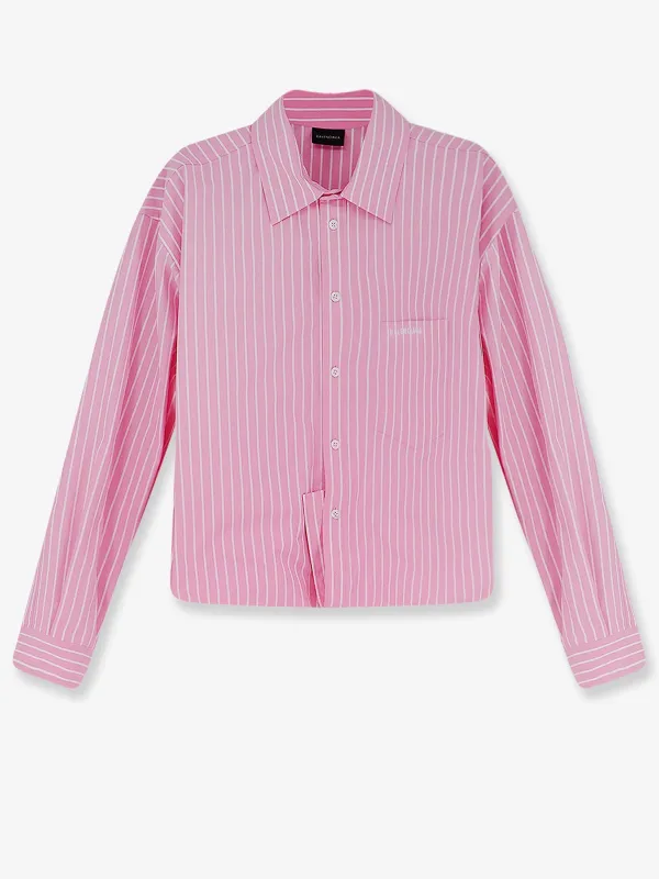 Folded Striped Cotton Shirt made by Balenciaga