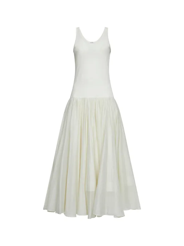 Dress Cotton-Silk Voile Ivory made by CO