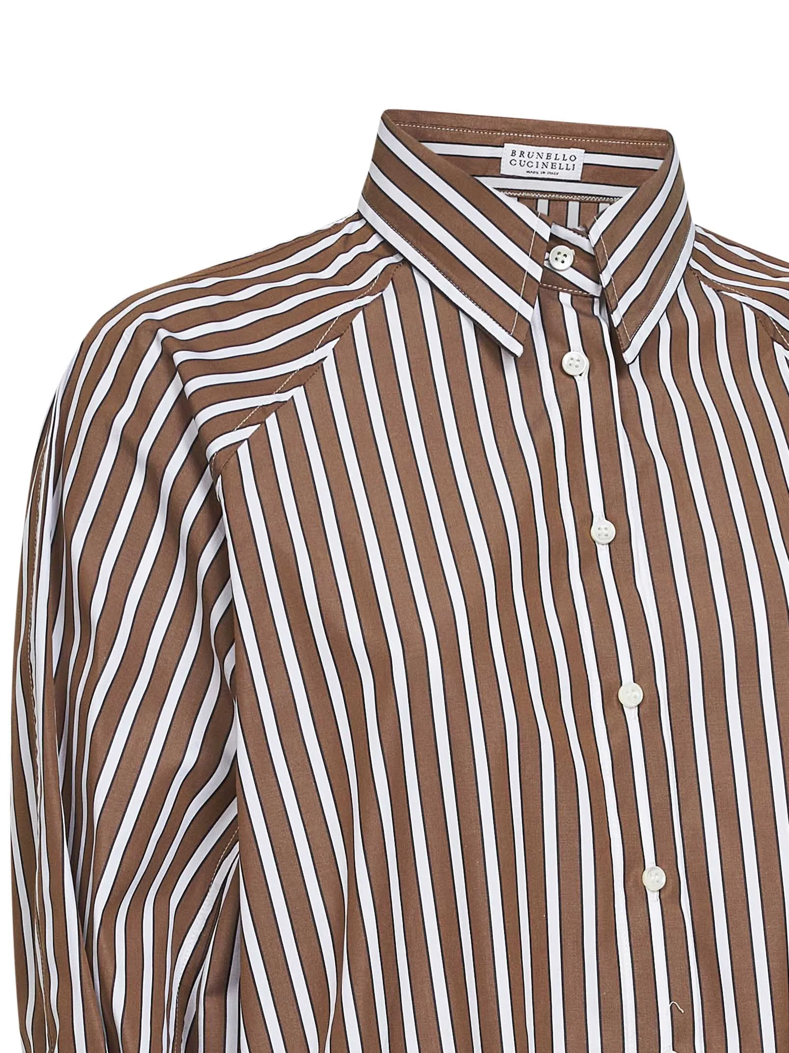 Poplin Shirt Shadow-Stripe Brown sold by Lord & Taylor product image thumbnail 3