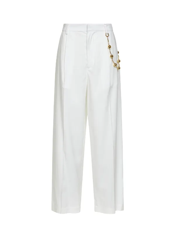 Trousers Danielle Viscose Blend White made by DARKPARK