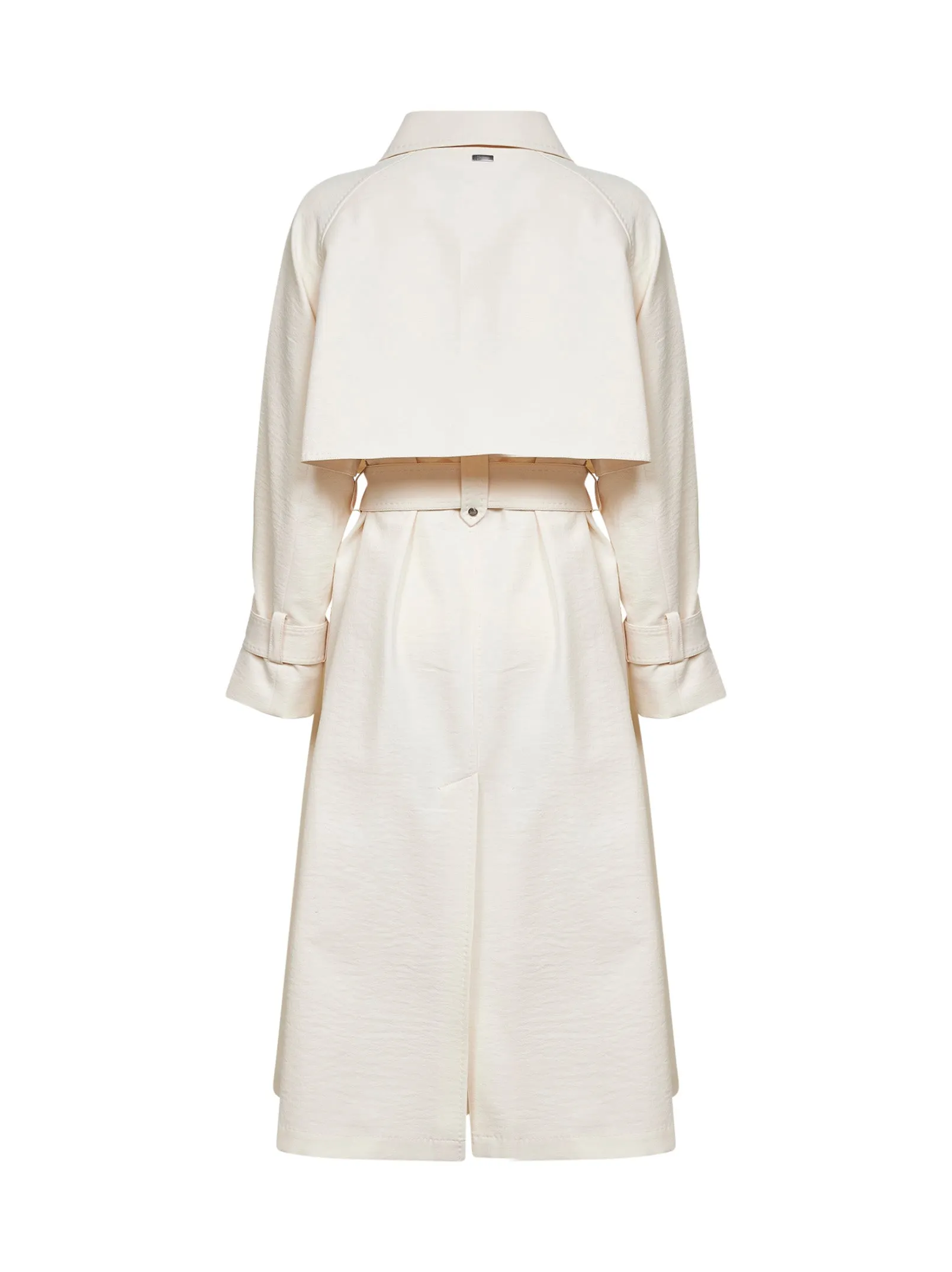 Trench Coat Crinkle-Woven Ivory sold by Lord & Taylor product image thumbnail 2