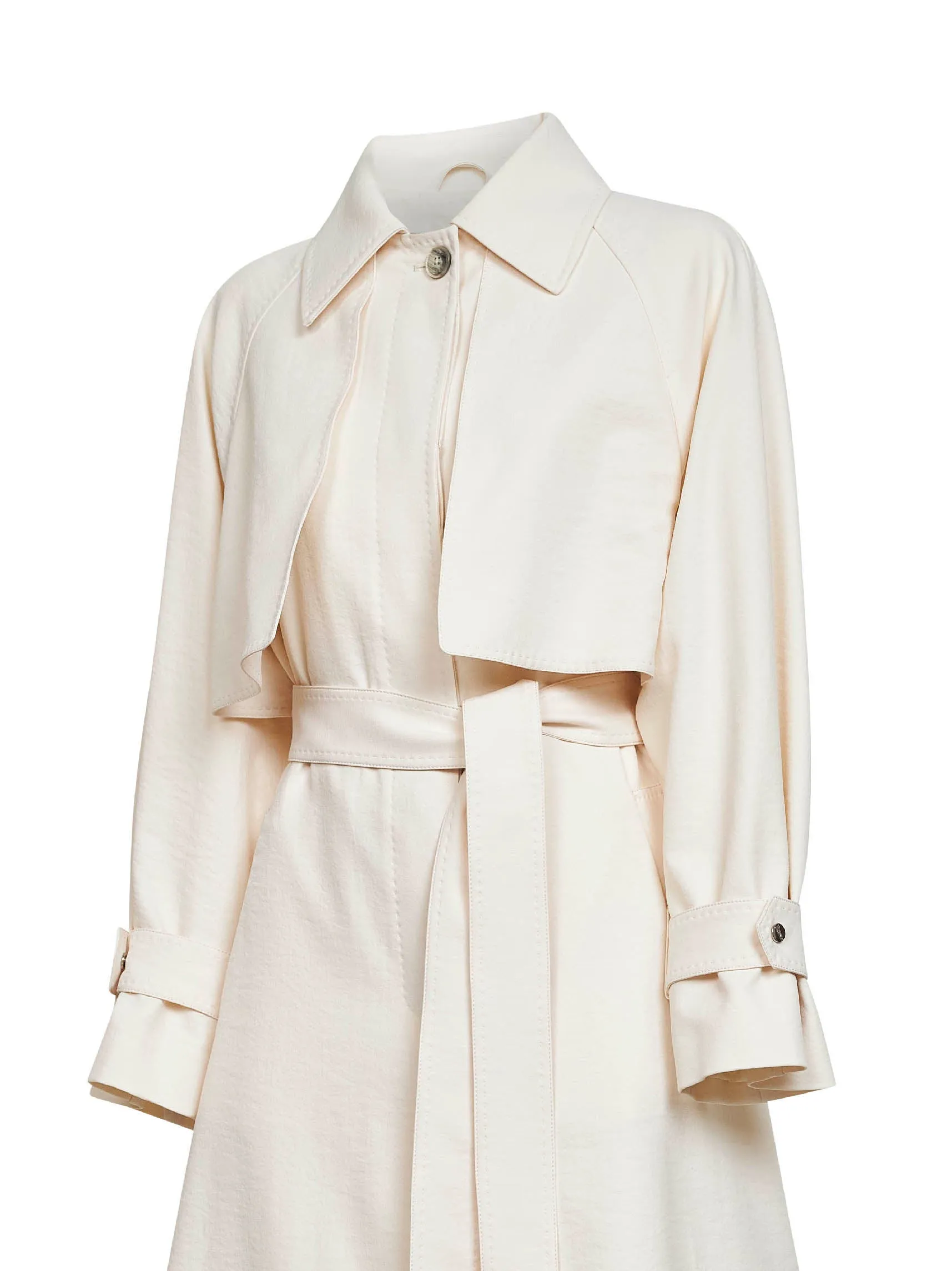 Trench Coat Crinkle-Woven Ivory sold by Lord & Taylor product image thumbnail 3