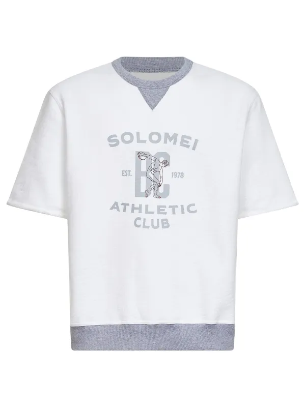 Sweatshirt Cotton-Linen White made by Brunello Cucinelli