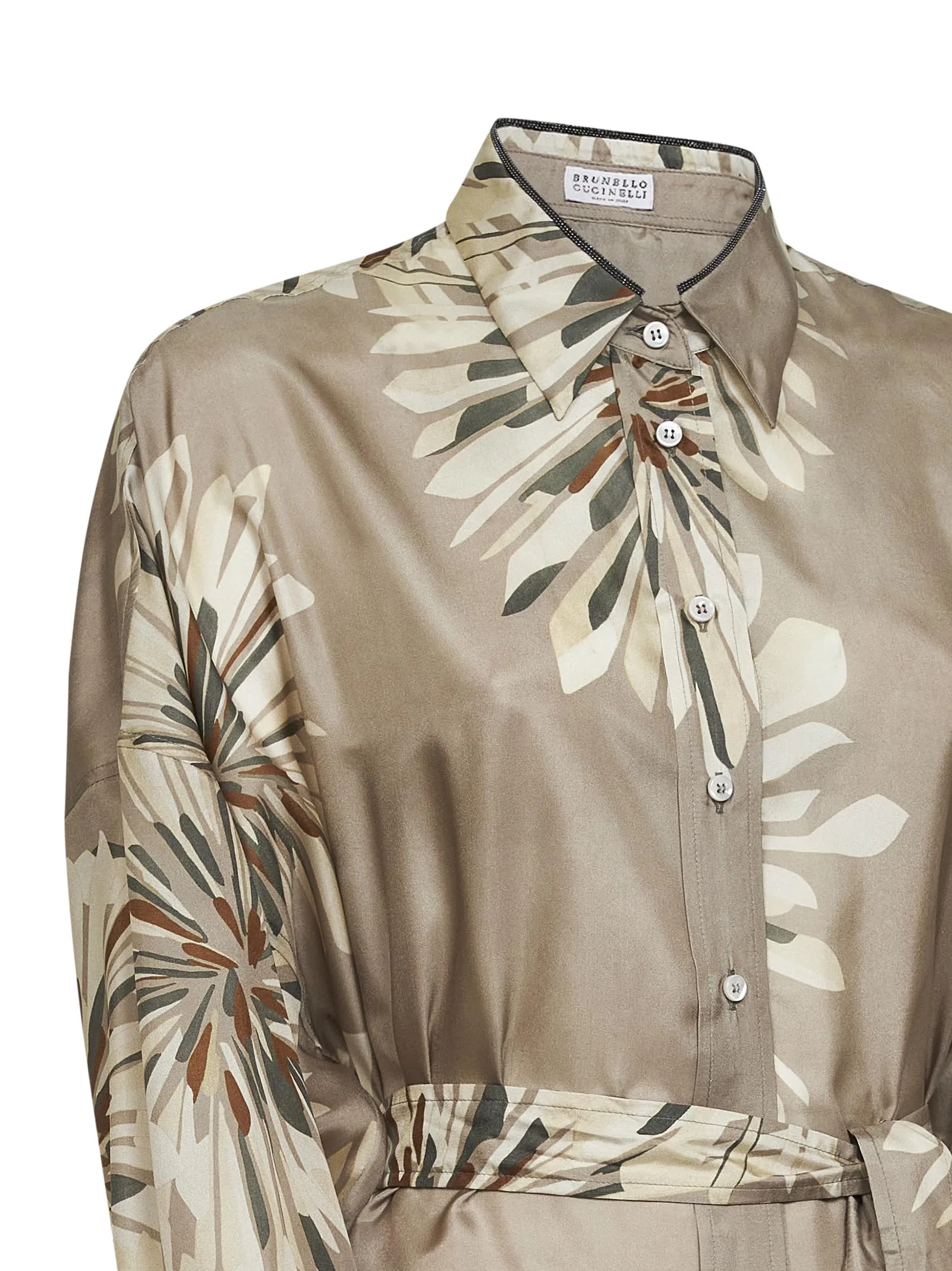 Belted Shirt Bloom Print Khaki sold by Lord & Taylor product image thumbnail 3