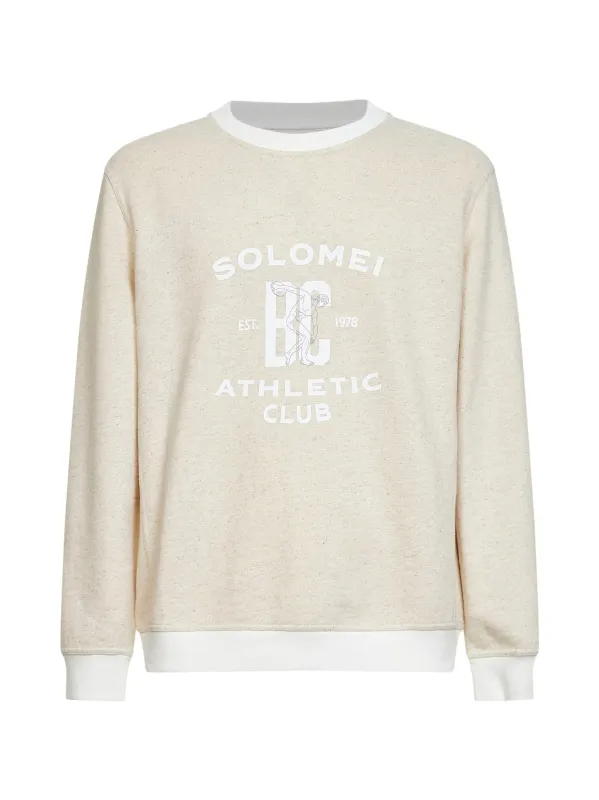 Sweatshirt Beige Linen-Wool made by Brunello Cucinelli