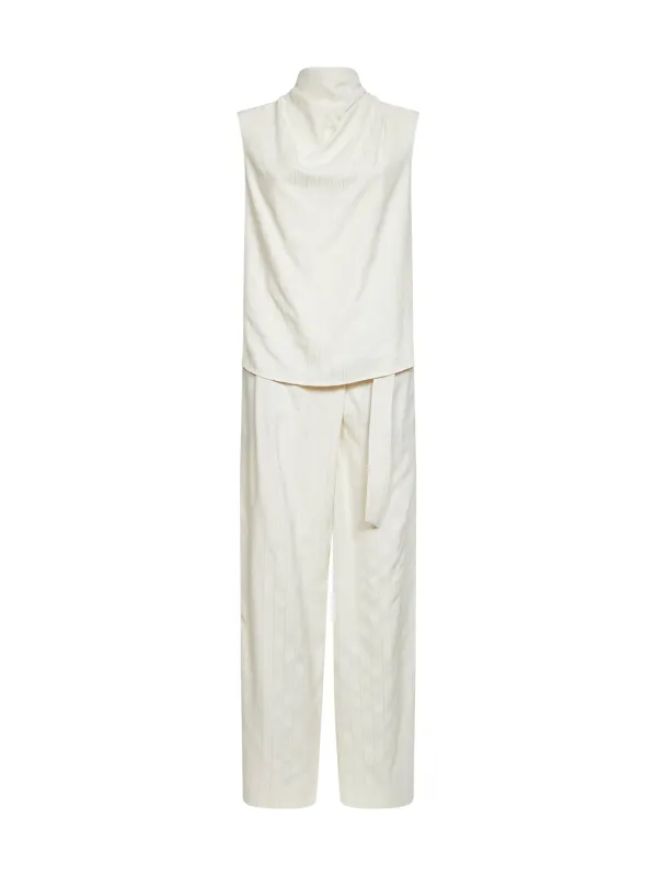 Jumpsuit Chalkstripe Ivory made by Brunello Cucinelli