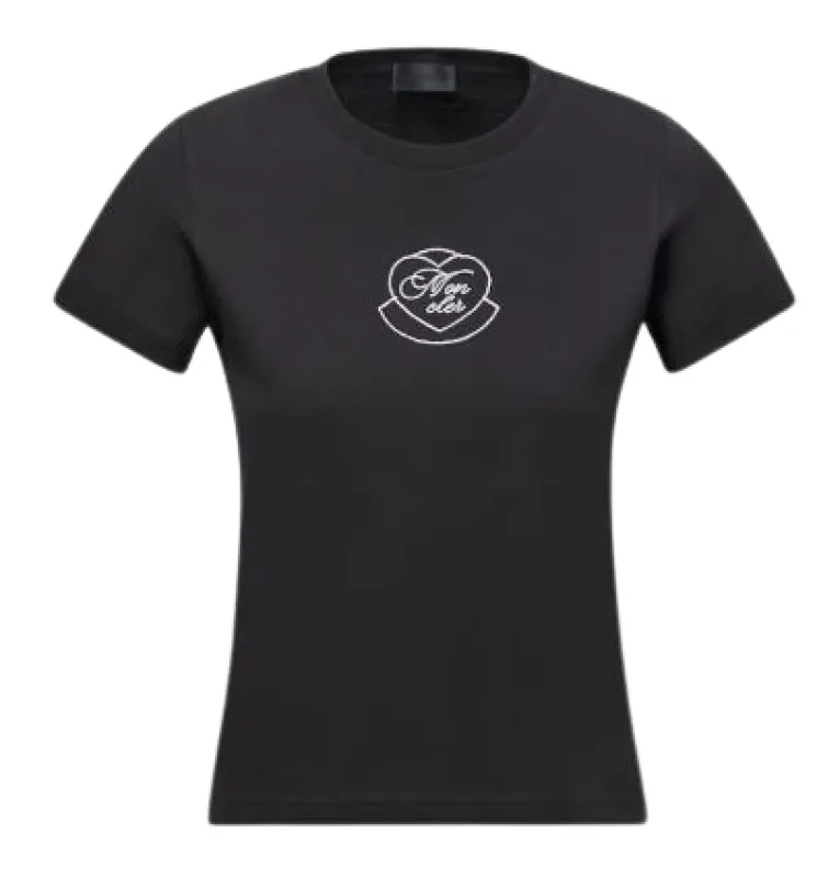 BLACK HEART MOTIF CREW T-SHIRT made by Moncler