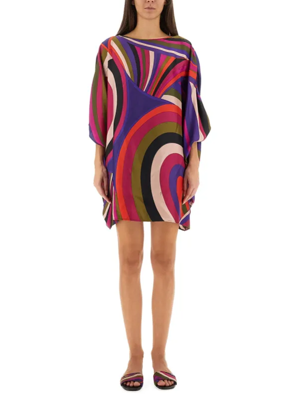 Iris Print Midi Dress made by Emilio Pucci