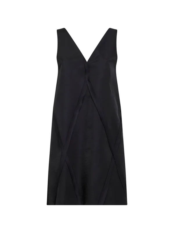 Midi Dress V-neck Cupro Black made by Maison Margiela