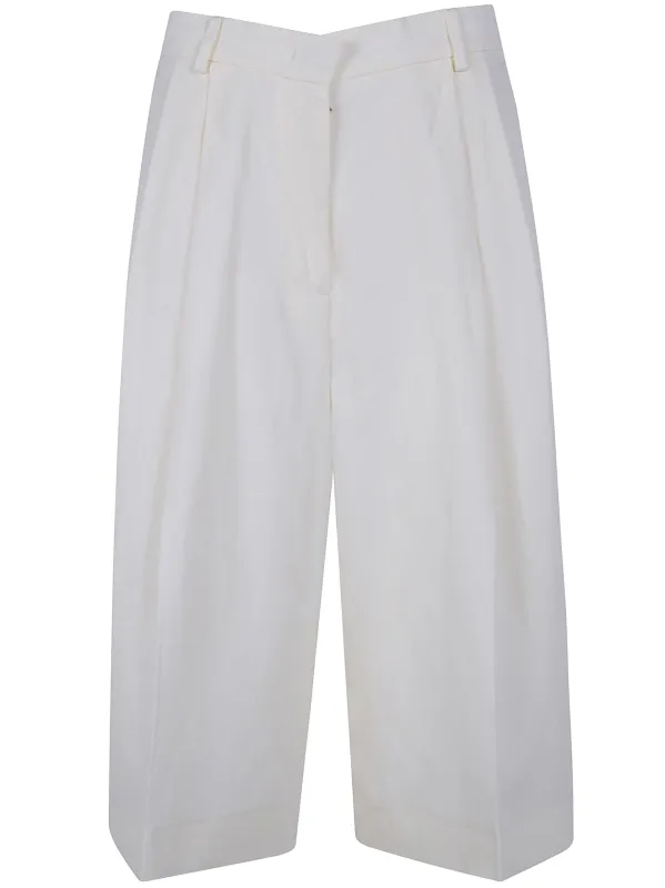 CREAM PLEATED DETAIL TROUSERS made by Fabiana Filippi