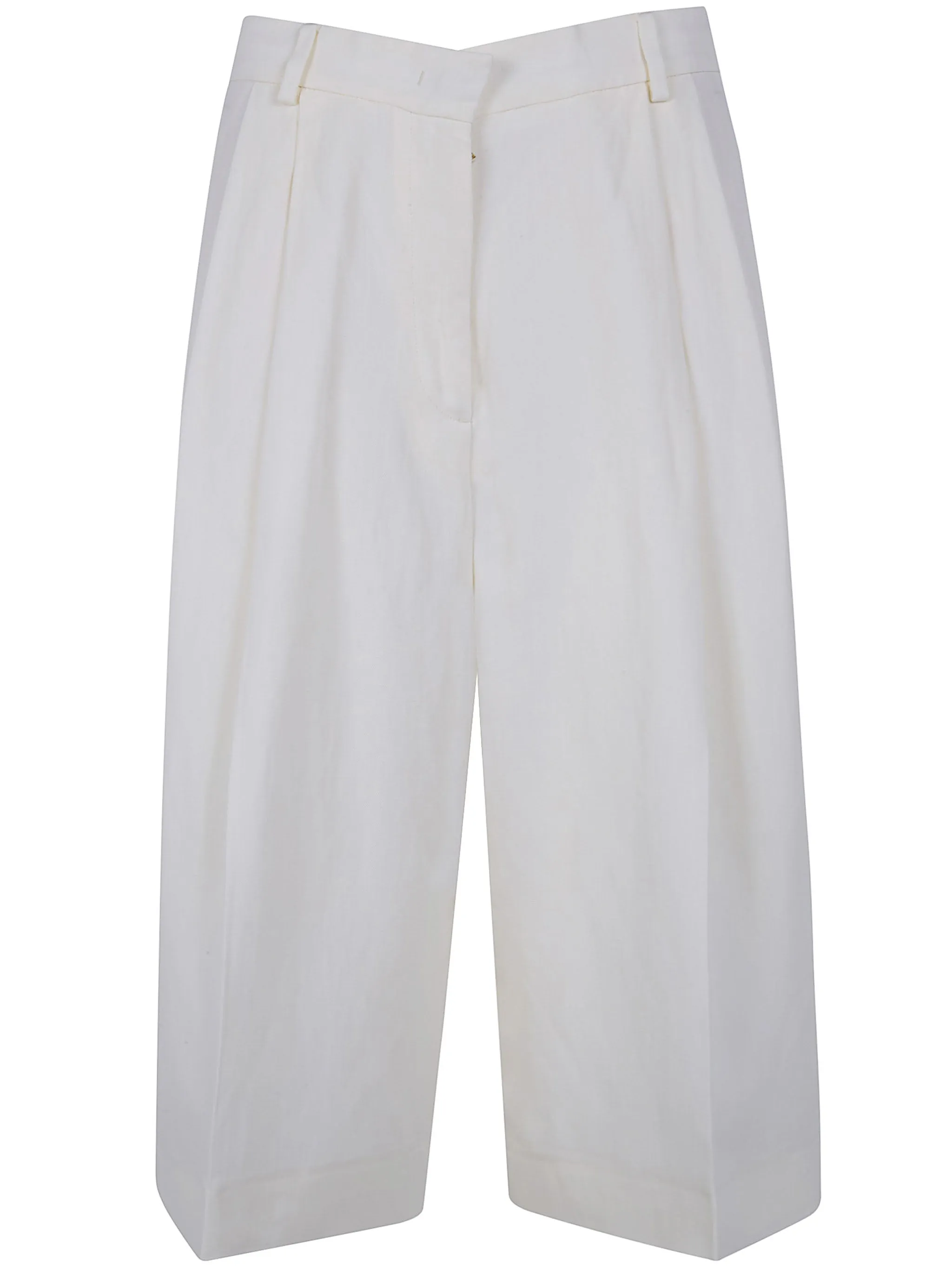 CREAM PLEATED DETAIL TROUSERS sold by Lord & Taylor