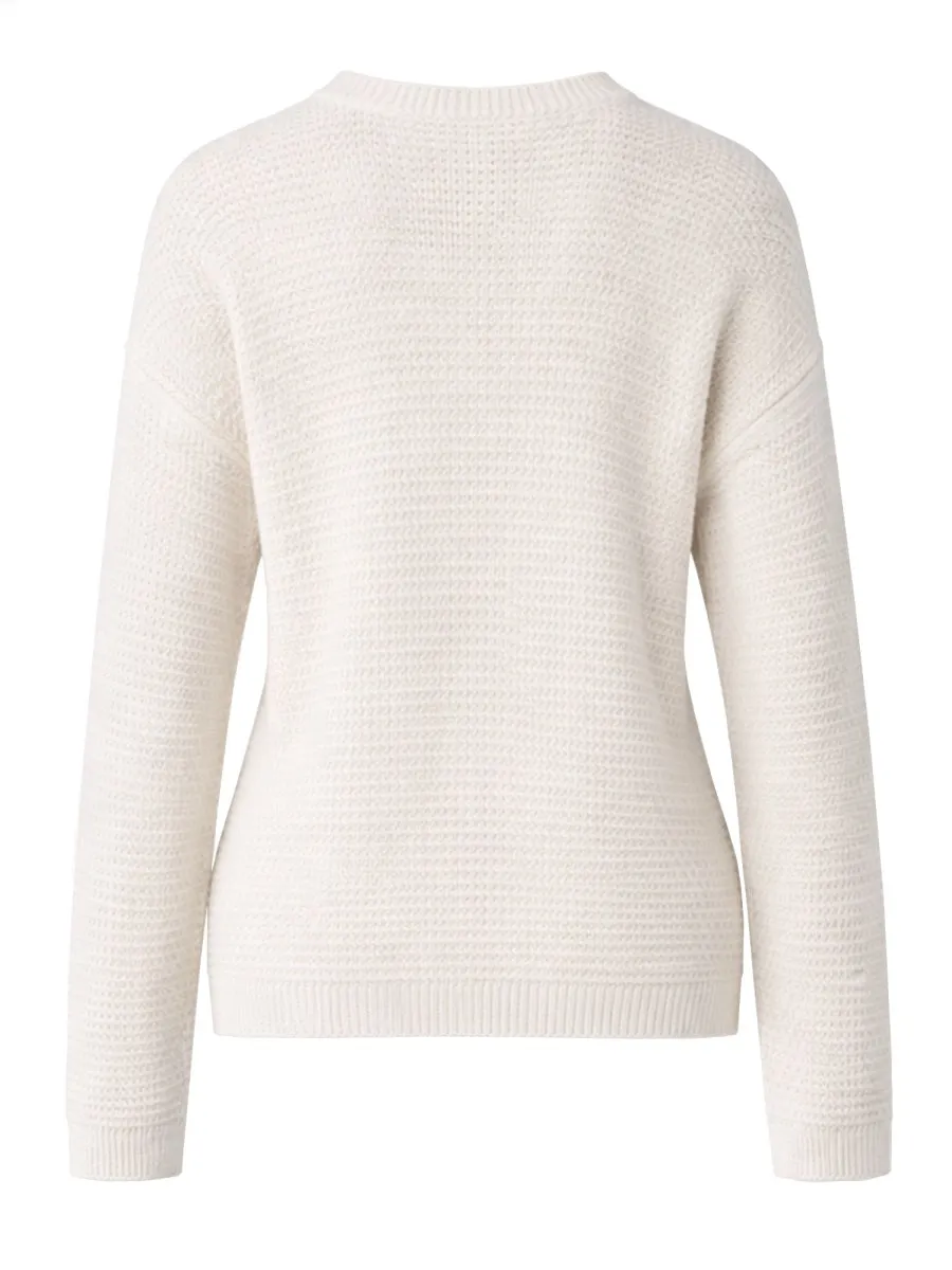 OFF WHITE ROUND NECK SWEATER sold by Lord & Taylor product image thumbnail 3