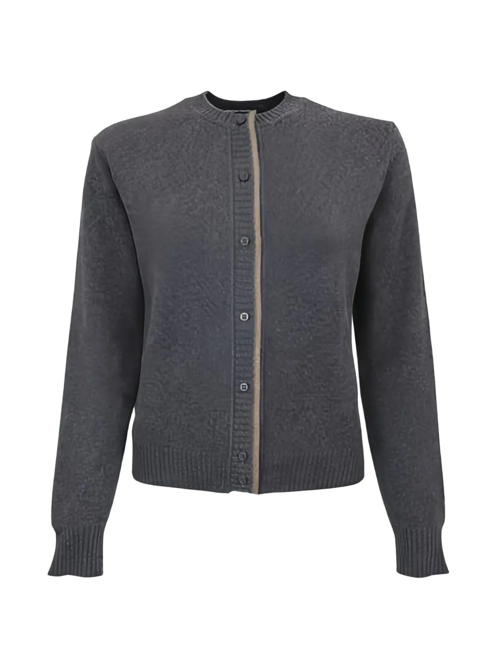 GREY ROUND NECK BUTTON SWEATER sold by Lord & Taylor product image thumbnail 3