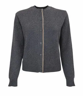 GREY ROUND NECK BUTTON SWEATER sold by Lord & Taylor