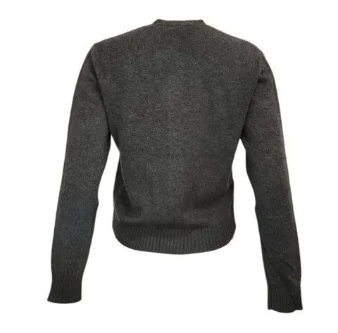 GREY ROUND NECK BUTTON SWEATER sold by Lord & Taylor product image thumbnail 2