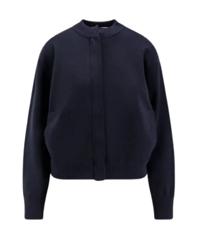 NAVY BLUE HIGH NECK SWEATER made by MaxMara